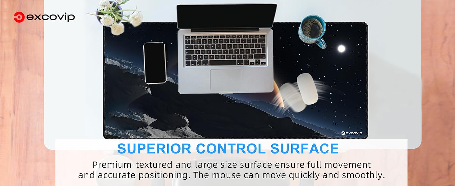 EXCOVIP Extended Gaming Mouse Pad XXL,Anti-Skid Mousepad Large Keyboard ...