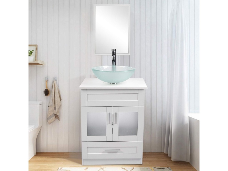 Puluomis 24 inch Bathroom Vanity Suite with Sink, Single Bathroom
