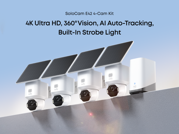 Amazon.com : eufy Security SoloCam E42 4-Cam Kit (HomeBase S380