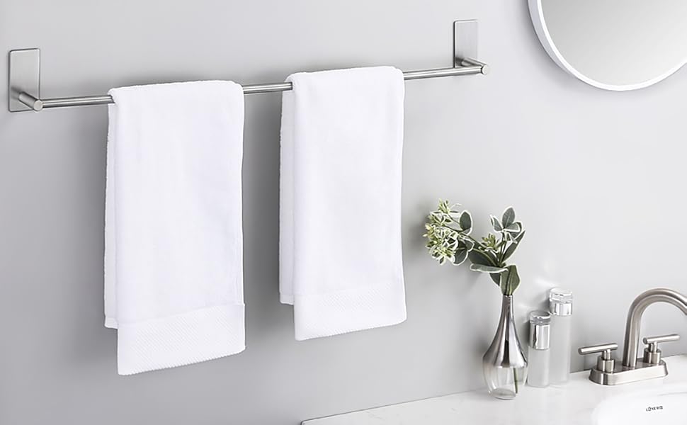 KES Adhesive Towel Bar 75CM Bathroom No Drill Towel Holder Sticky on