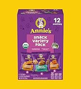 Annie's Organic Variety Pack, Cheddar Bunnies, Bunny Grahams and Cheddar Squares, 12 Pouches, 11 oz