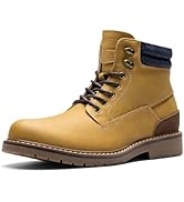 Bruno Marc Men's Lace Up Leather Ankle Boots Basic Combat and Motorcycle, Biking, Riding, Walking...