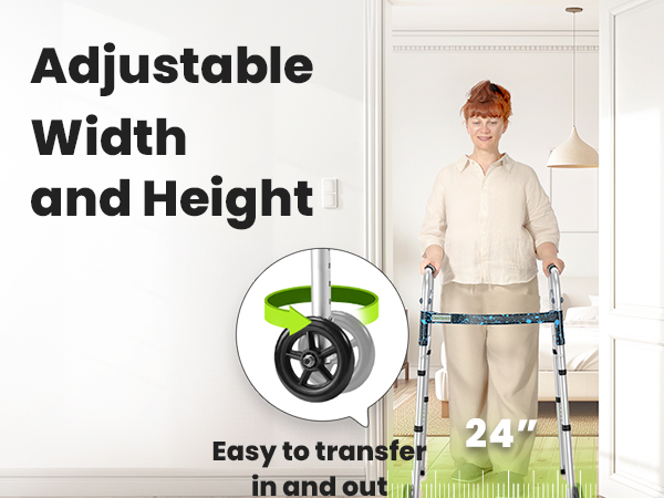 folding walker with wheels