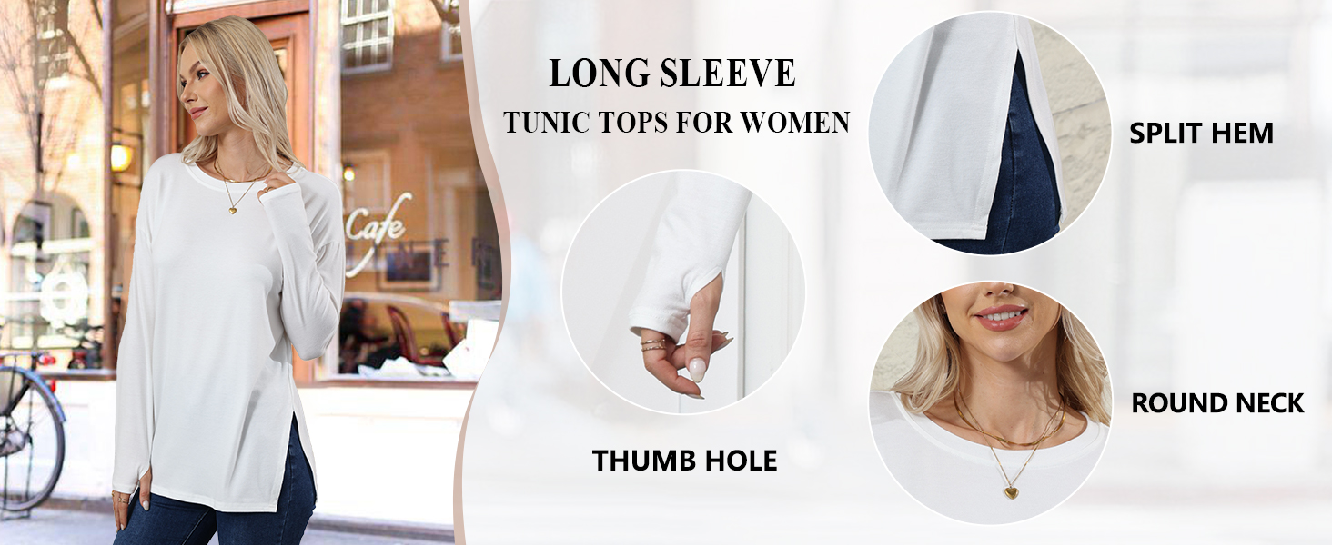 oversized long sleeve t shirt for women