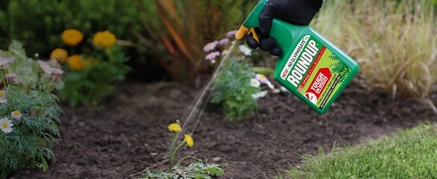 Roundup Speed Ultra Weedkiller usage in flower bed