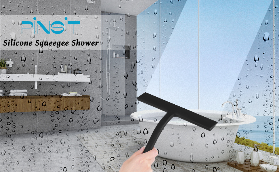 Squeegee Shower, Silicone Shower Squeegees with Hanging Hook, Shower Squeegee for Glass Doors
