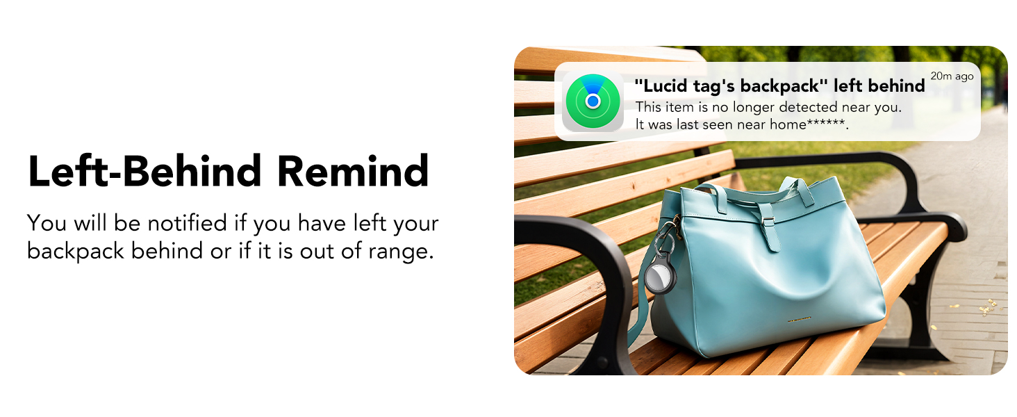 Smart tag features left-behind alert and replaceable battery