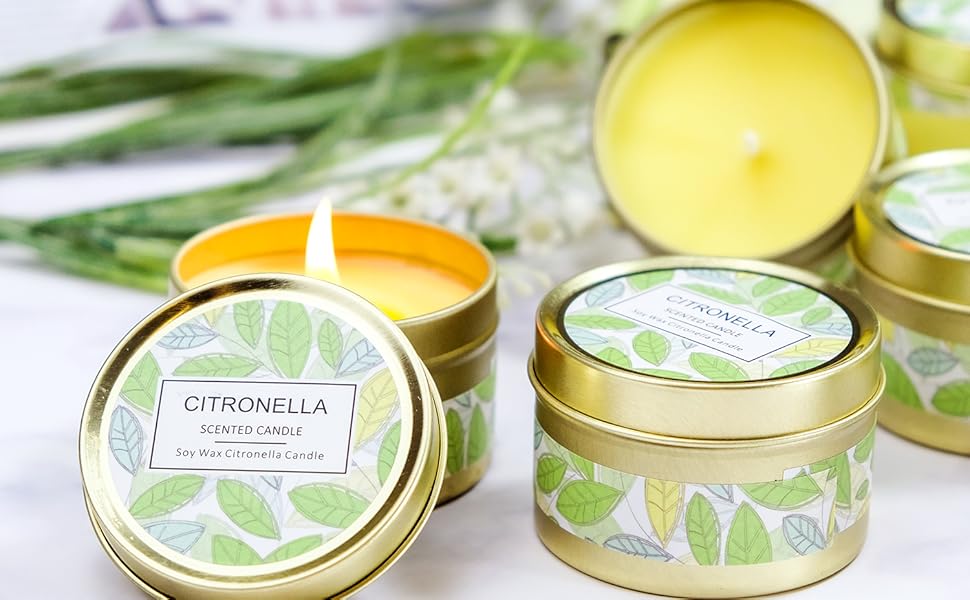 Citronella Candles Outdoor, Scented Candles Natural