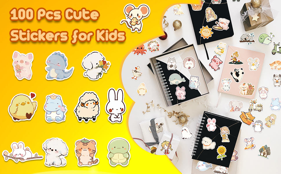 100 Pcs Cute Stickers for Kids
