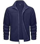 TACVASEN Men's Polar Fleece Jackets Lightweight Soft Winter Thermal Coats Outdoor Windproof Zip U...