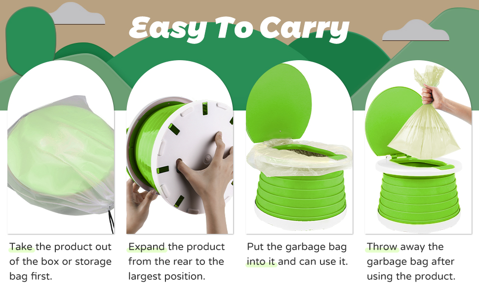 Portable Potty for Toddler Travel Potties Foldable