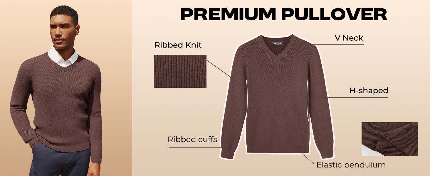 Mens Lightweight Sweaters Casual Ribbed Knit Pullover Sweater
