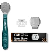 Facón Professional Callus Shaver Remover with 50 Blades, Pedicure Razor for Feet & Hands, Foot Ra...