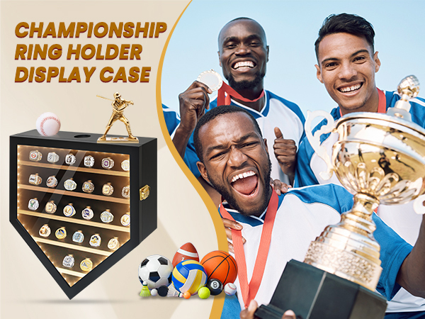 Amazon.com: JWHOO Championship Ring Display Case, 25 Ring