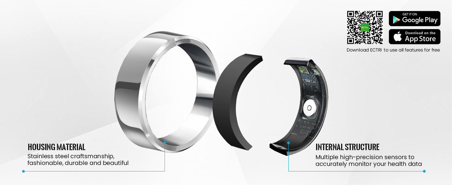 Smart Ring for Women Men Fitness Tracker