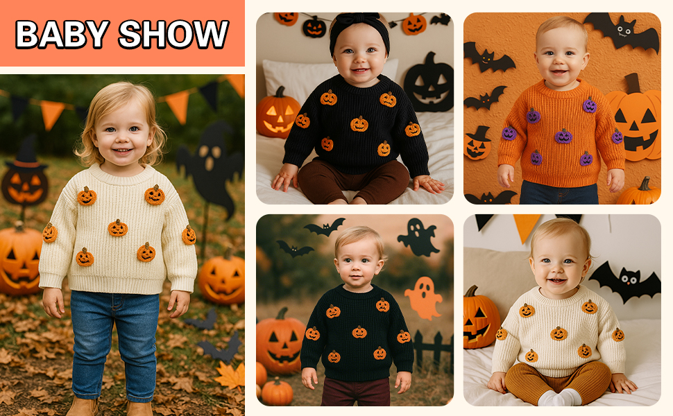Toddler Baby Boy Girl Halloween Sweater