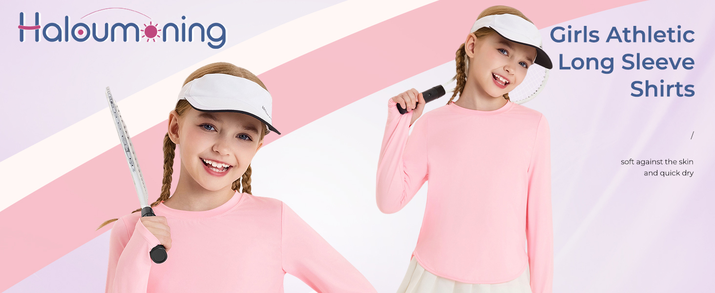 Girls Athletic Long Sleeve Shirts