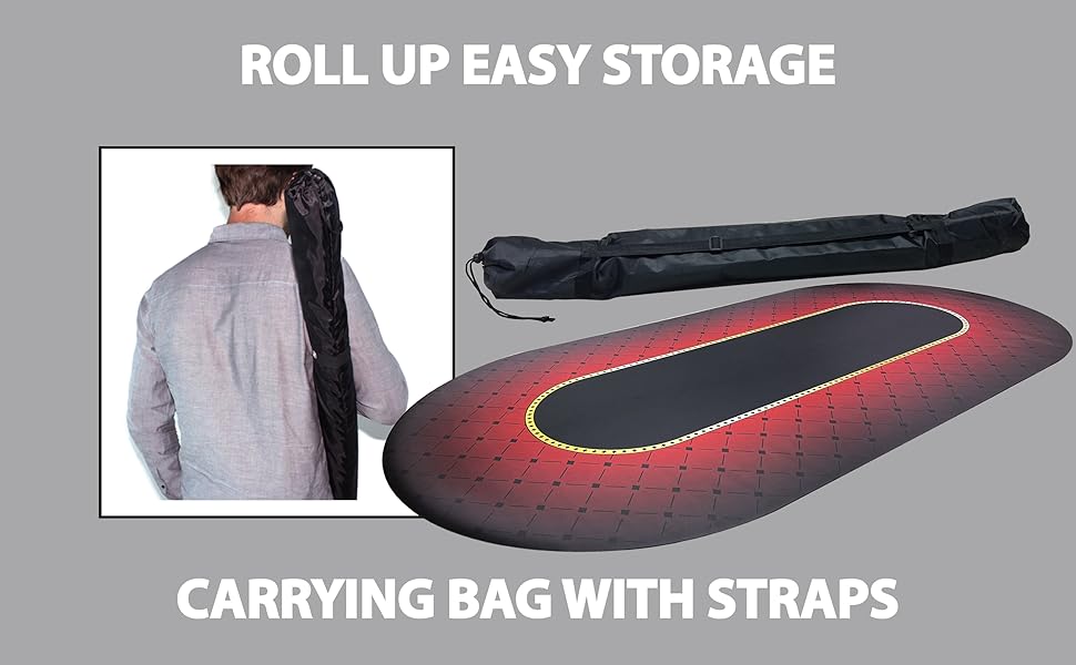 Poker Table Mat Texas Hold'em Rubber Poker Table Top Poker Topper