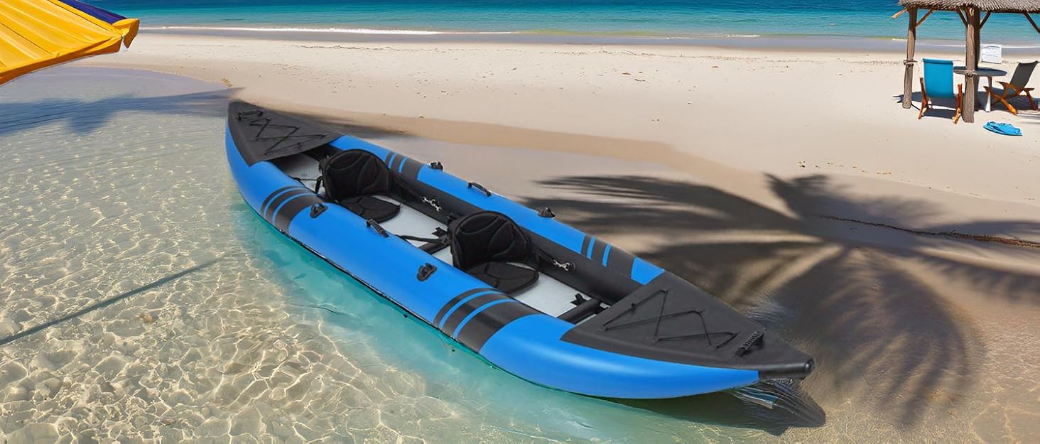 GYMAX Inflatable Kayak, 12.5Ft 507lbs Tandem Kayak with 2 Aluminum Paddles, 2 Pa... 8 e836098c cc8a 4336 be29 ab7a82c9a32d. CR210,0,1499,640 PT0 SX1464 V1