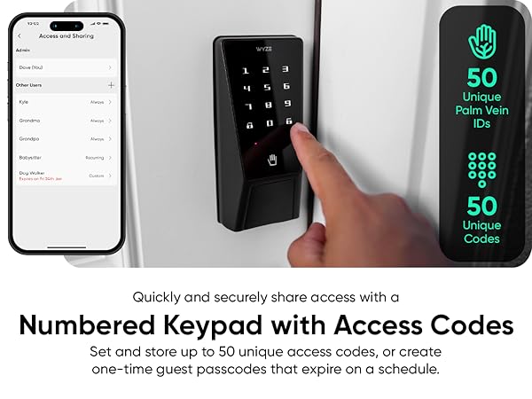 Wyze Palm Lock Codes