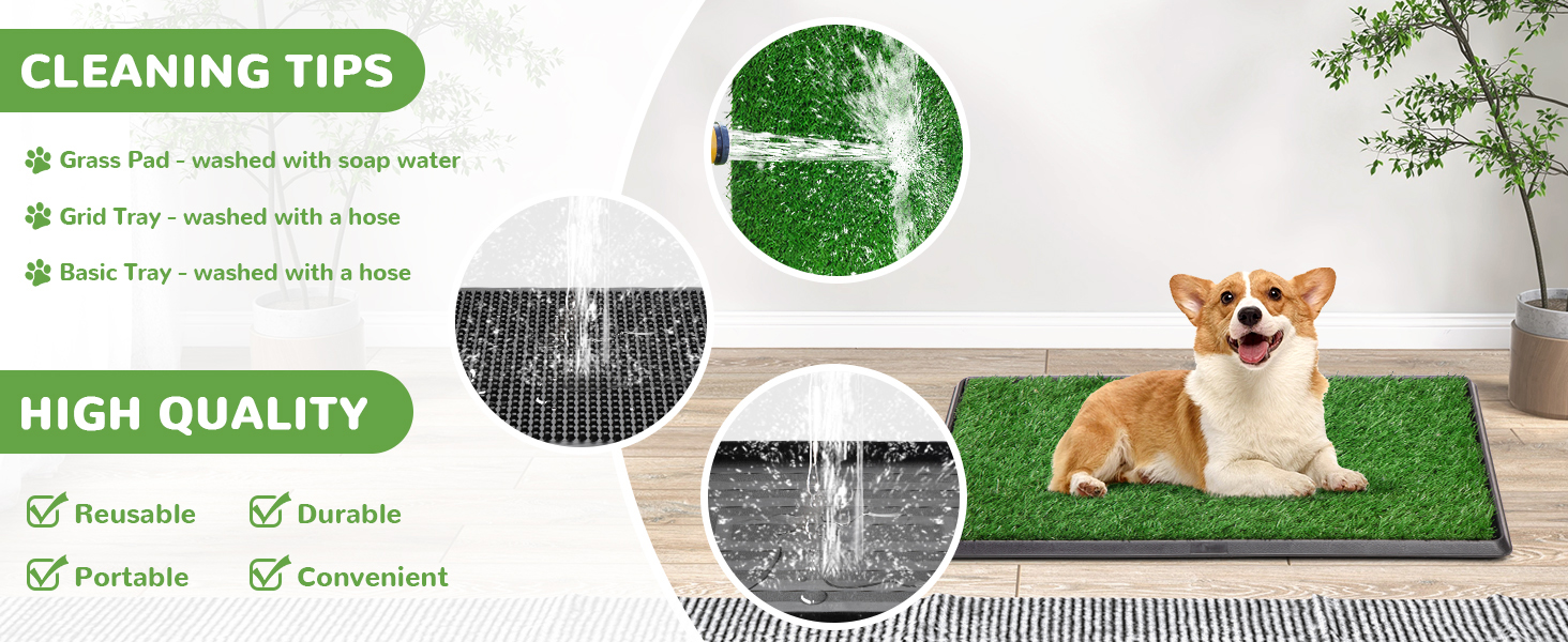 grass pee pads for dogs washable
