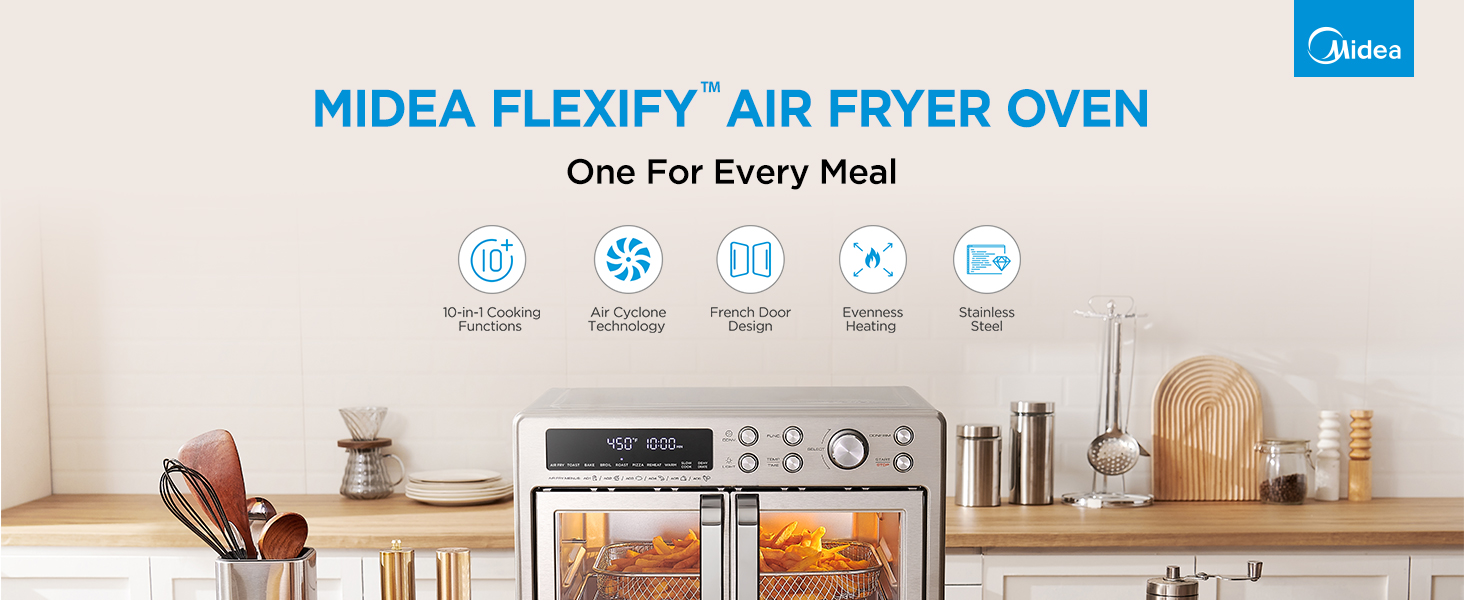 Midea Flexify French Door Toaster Oven Air Fryer Combo