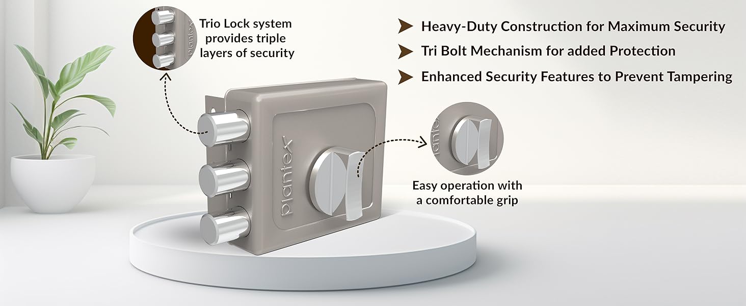 heavy duty deadbolt lock rim lock set jimmy proof trio lock