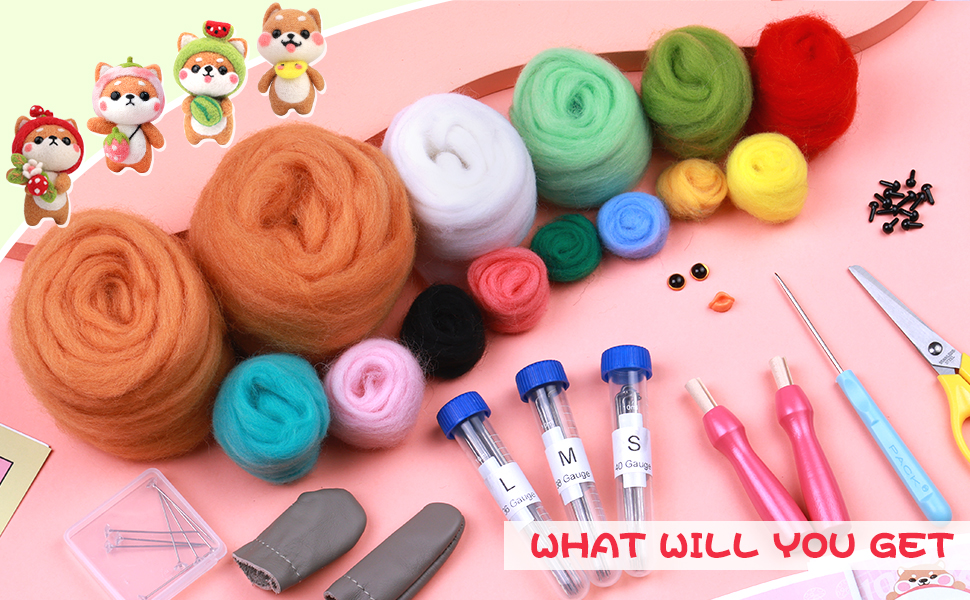 SUVSOON Needle Felting Kit for Beginners, Wool Felting Beginner Kits