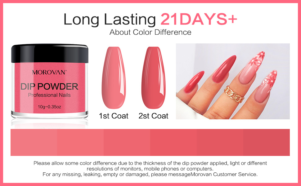 Morovan Dip Powder Nail Kit Starter 8 Colors Nail Dip Powder Liquid