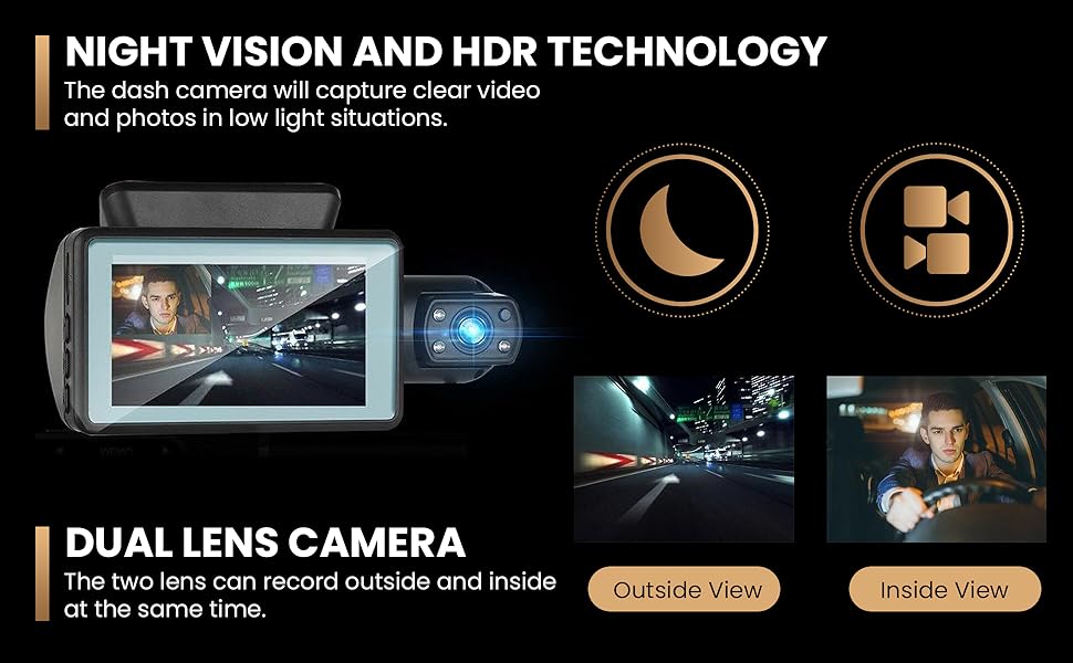 Night Vision, HDR Techology, & Dual Lens Camera