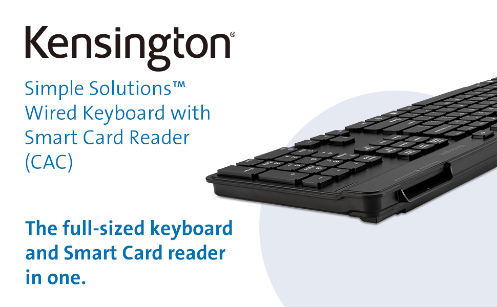 Kensington Simple Solutions Wired Keyboard with Smart Card
