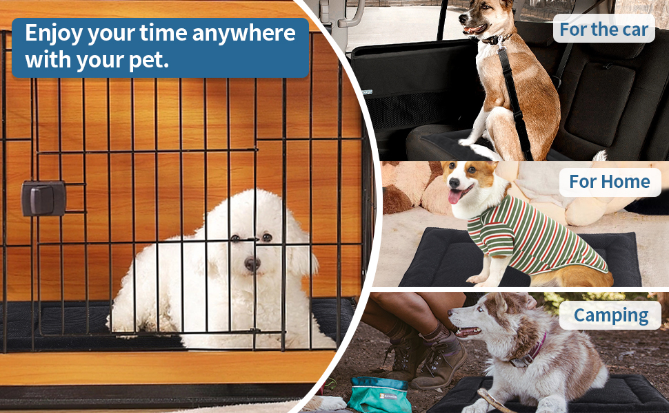 HOMBYS Chew Proof Dog Crate Pad for Small and Medium Dog