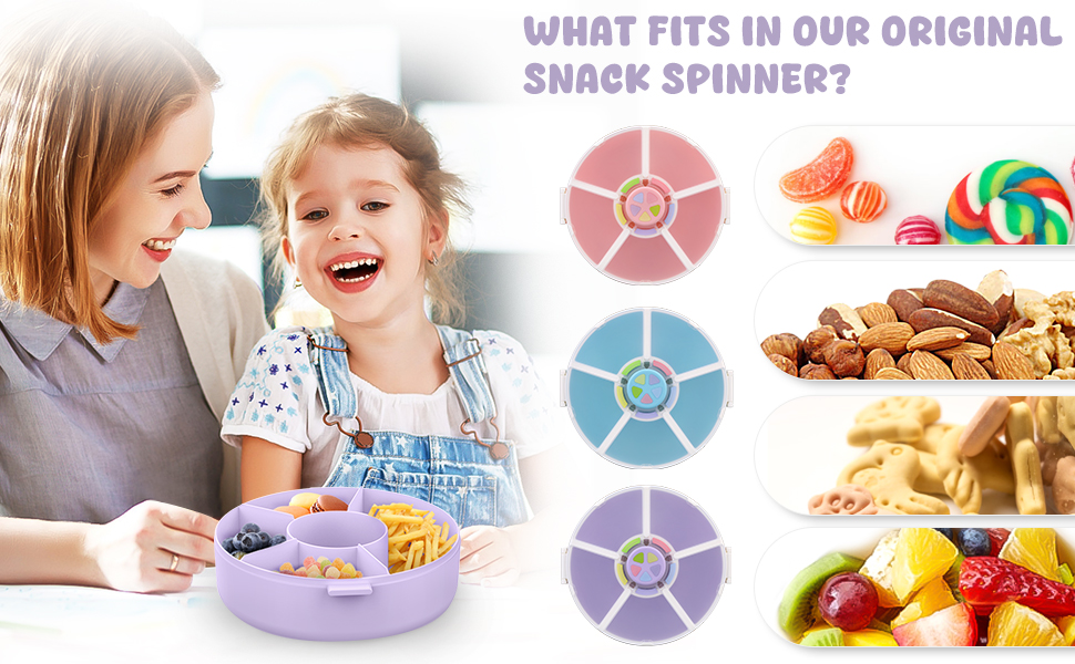 Kids Snack Spinner Container Reusable Snack Box