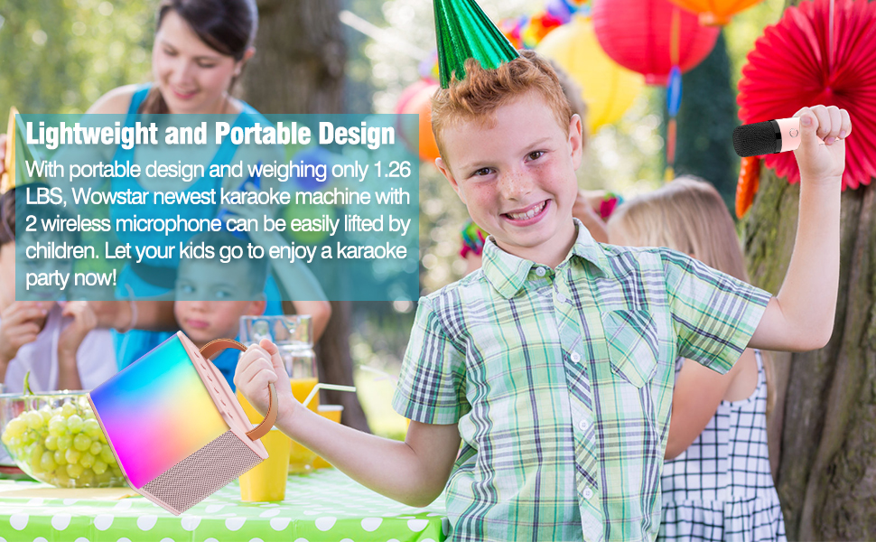 BONAOK Karaoke Machine With 2 Wireless Microphones For Adult Kids Singing Machine Portable Bluetooth Speaker With Pa System Red 6d632ca0 A278 417b Bf81 8c03984b2f13.4c4352c4d10042ce915a8d63423422de