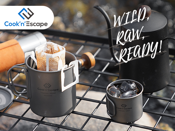 Amazon.co.jp: COOK'N'ESCAPE チタンマグカップ セット 120ml
