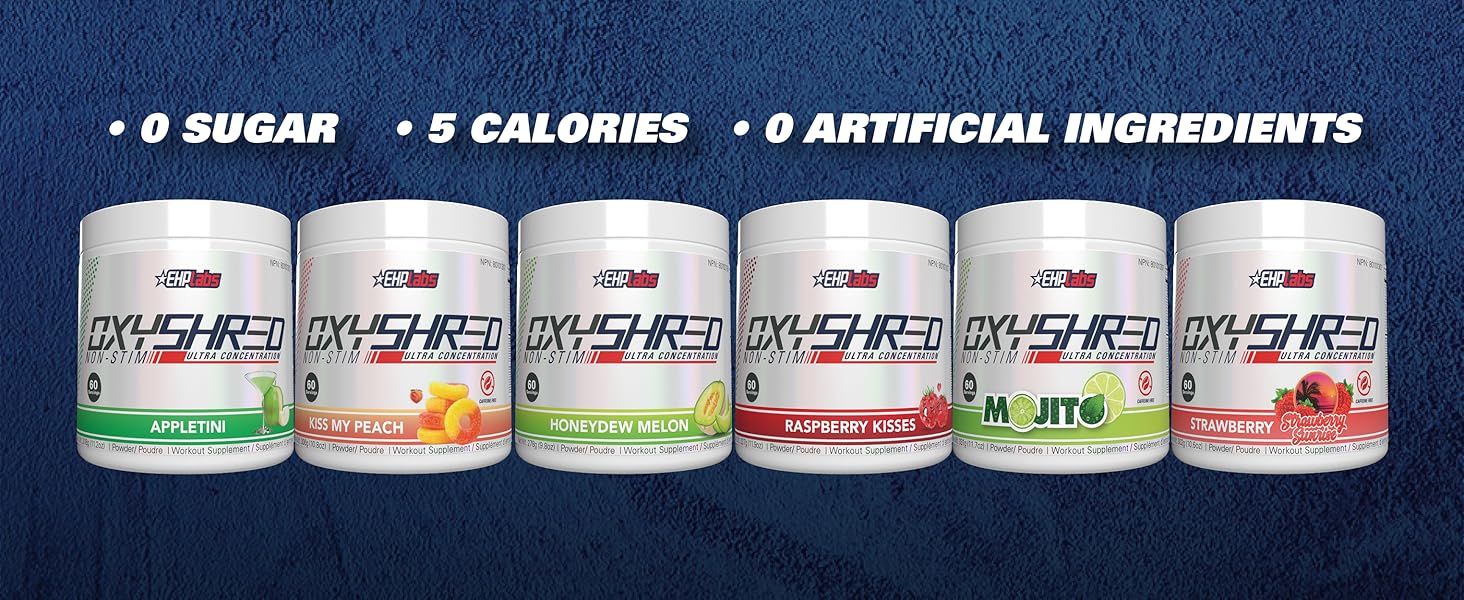EHPlabs OxyShred NonStimulant Shredding Supplement Promotes Shredding, Energy Booster, Pre