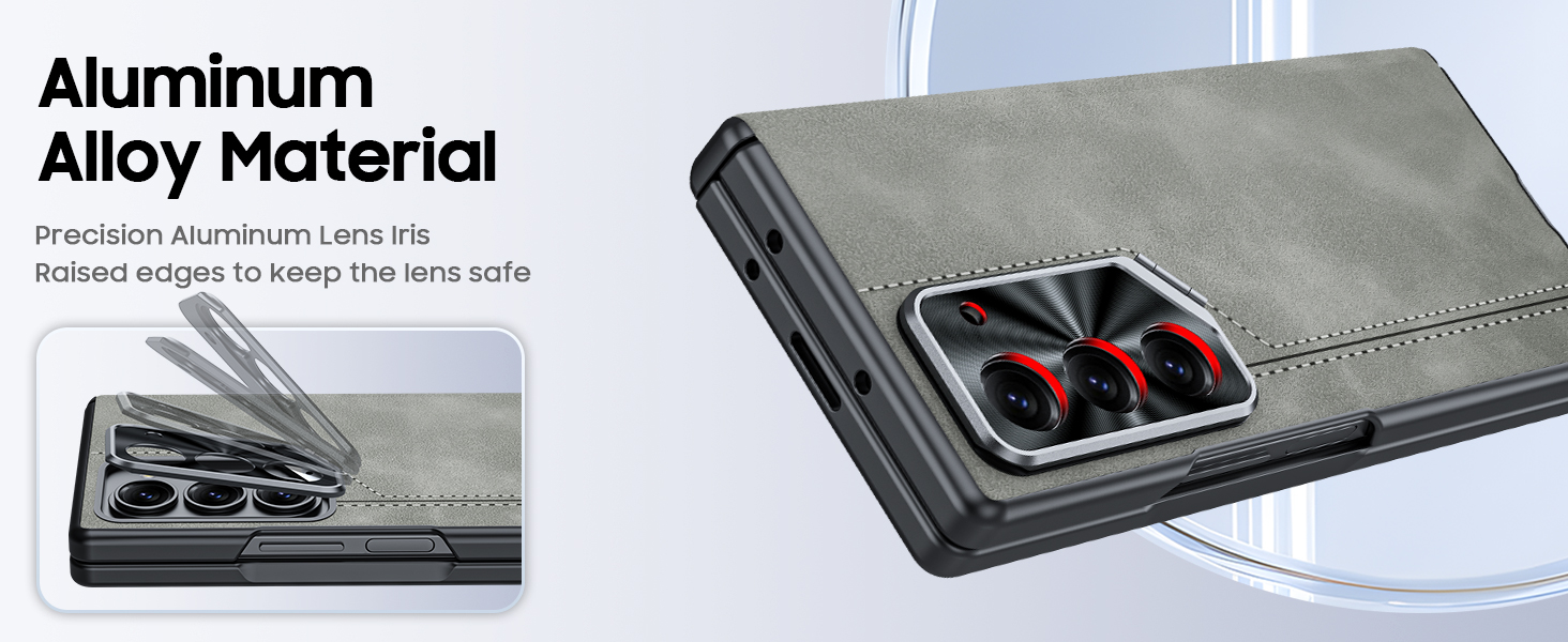 for Samsung Galaxy Z Fold 6 Leather Case & Stand, with