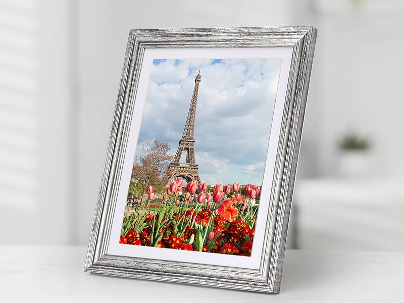 MEBRUDY 8x10 Picture Frame (Silver, 6 Pack), Display