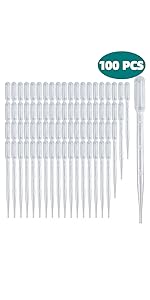 Zkupanx 100 PCS 3ML Dropper Pipettes