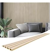 Art3d Slat Wall Panel for Modern Decor, Acoustic Diffuser Panel, 8-Pack 96 x 6in. White Ash