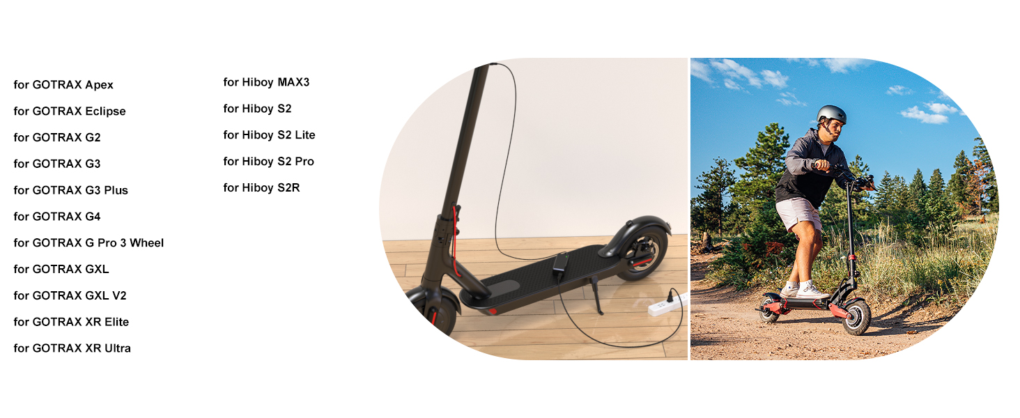 42V 2A Scooter Chargers Replacement for GOTRAX Electric Bike Charger