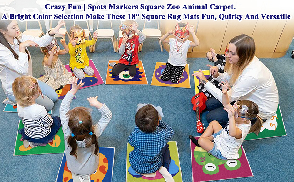 Children’s Crazy Carpet Circle Seats Square Seats Kids Rug Carpet
