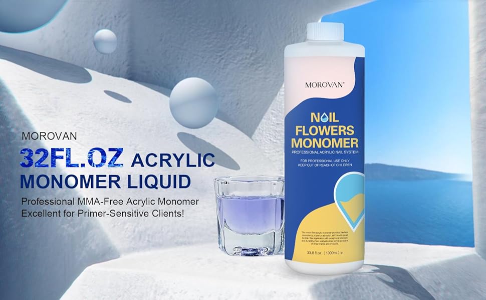 Morovan Monomer Acrylic Nail Liquid for Acrylic Powder