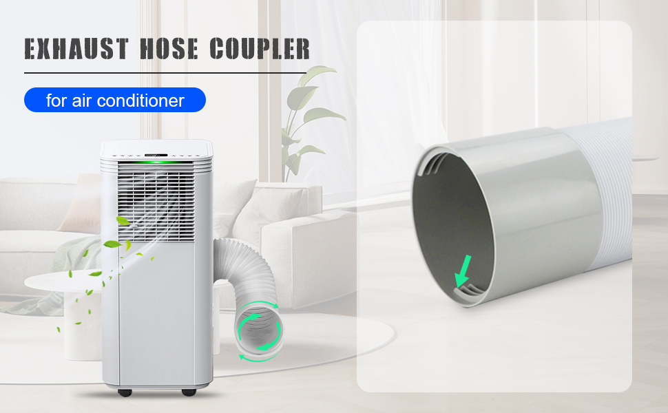 Portable AC Hose Exhaust Coupler,5.9" Air Conditioner Hose