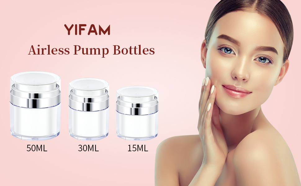 Airless Pump Bottle Moisturizer Dispenser 50ML, Portable Lotion Cream