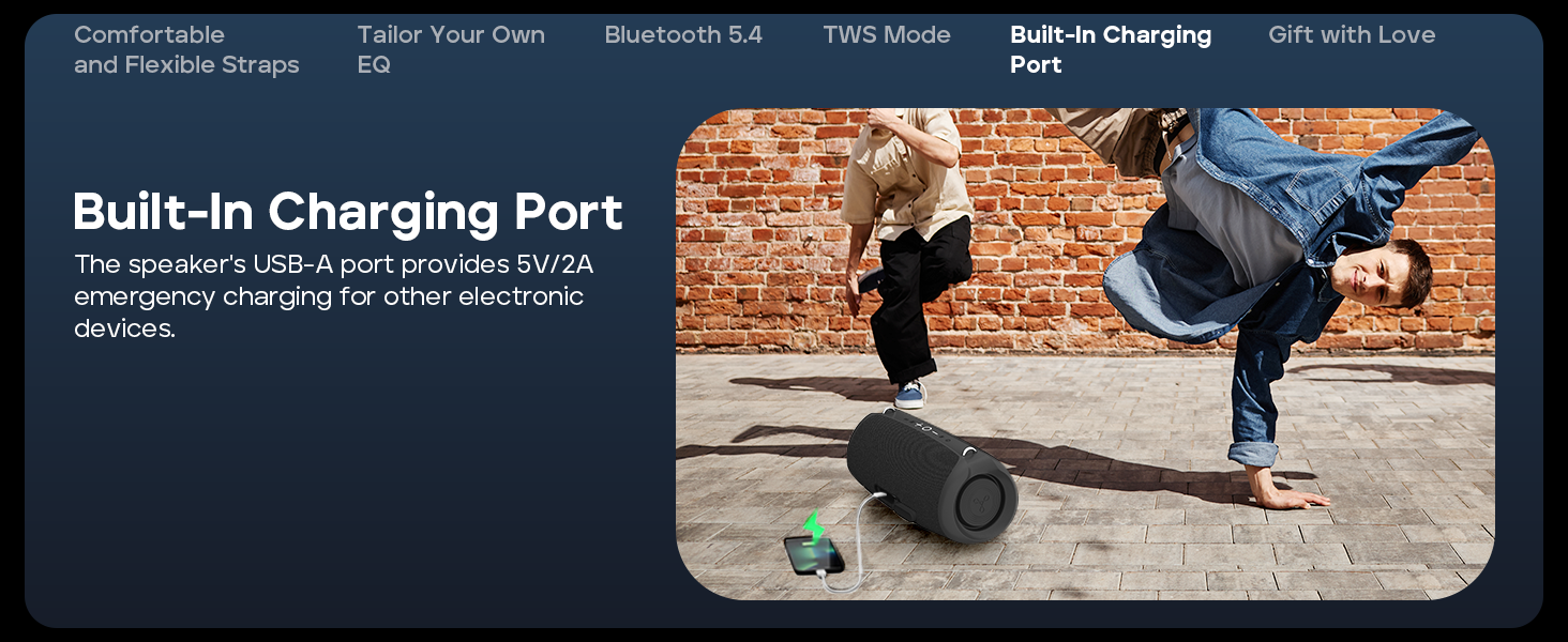 Built-In Charging Port