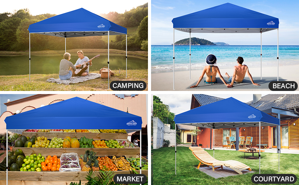 AIGOCANO Pop up Canopy Tent,10x10 Instant Outdoor Canopy