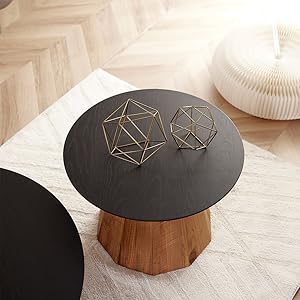 円形木製テーブル ダークブラウン　直径60cm　 ヴィンテージ センターテーブル 丸 60cm ラウンドテーブル ローテーブル 木製