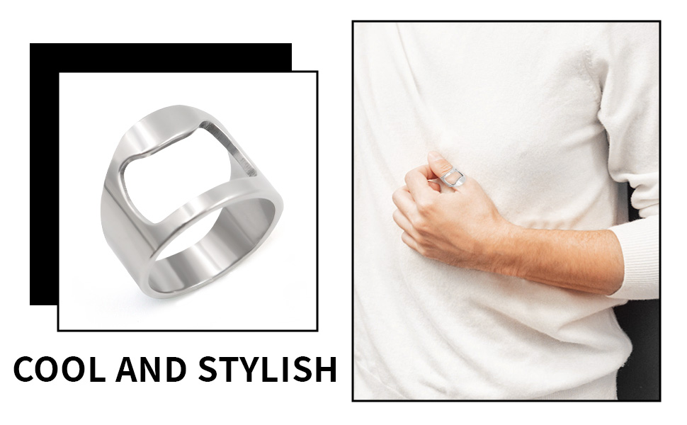 GreatStyler Bottle Opener Rings for Men 3pcs Beer Opener