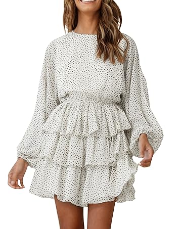 Ditsy Floral Layered Ruffle Dress